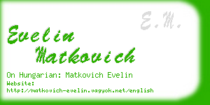 evelin matkovich business card